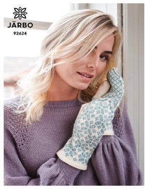 Järboros - Damenfäustlinge mit zweifarbigem Muster und Bruchkante