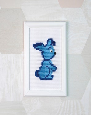 Kaninchen - einfaches Stickbild